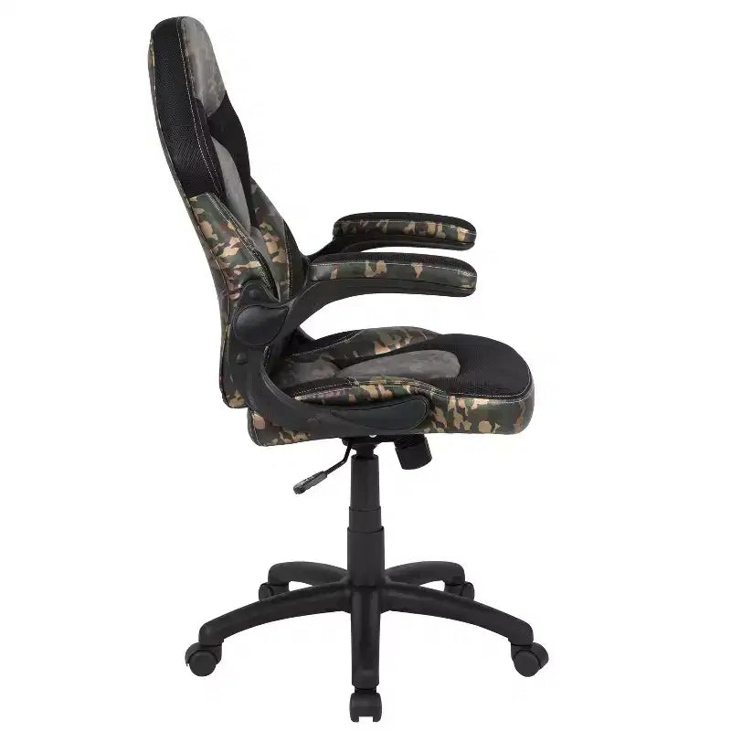 Chaise gaming Flash Furniture X10 de course de bureau ergonomique pour ordinateur PC, chaise pivotante réglable avec accoudoirs relevables