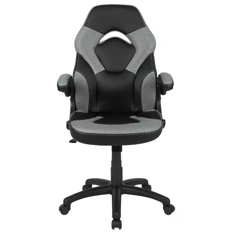 Chaise gaming Flash Furniture X10 de course de bureau ergonomique pour ordinateur PC, chaise pivotante réglable avec accoudoirs relevables