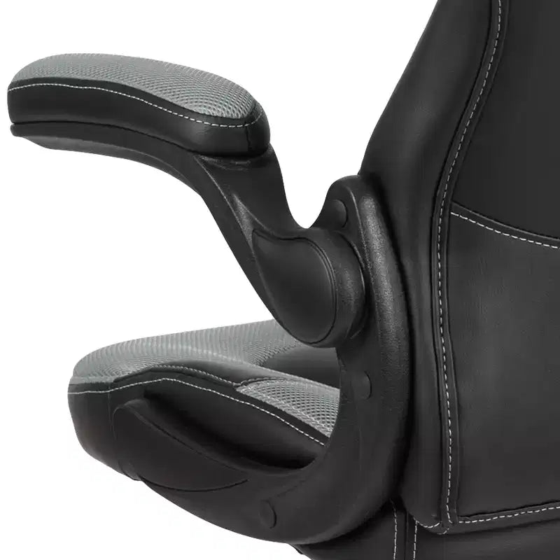 Chaise gaming Flash Furniture X10 de course de bureau ergonomique pour ordinateur PC, chaise pivotante réglable avec accoudoirs relevables