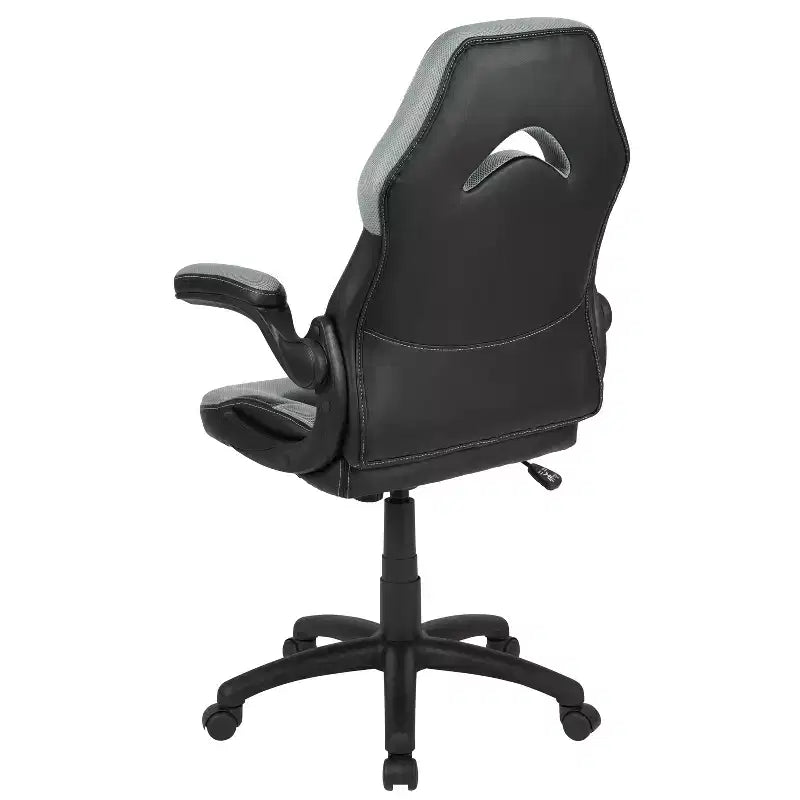 Chaise gaming Flash Furniture X10 de course de bureau ergonomique pour ordinateur PC, chaise pivotante réglable avec accoudoirs relevables