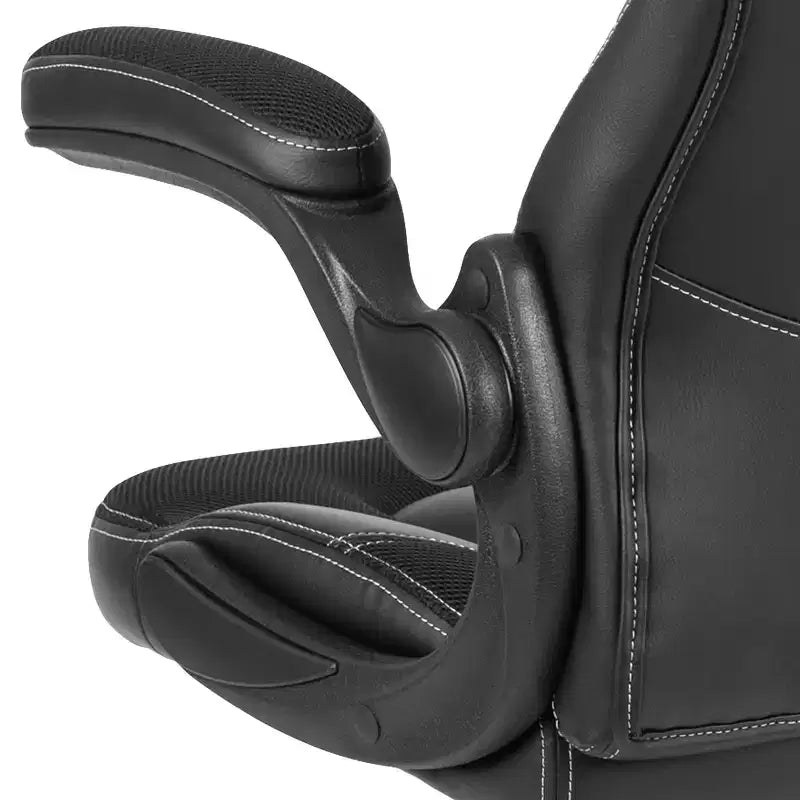 Chaise gaming Flash Furniture X10 de course de bureau ergonomique pour ordinateur PC, chaise pivotante réglable avec accoudoirs relevables