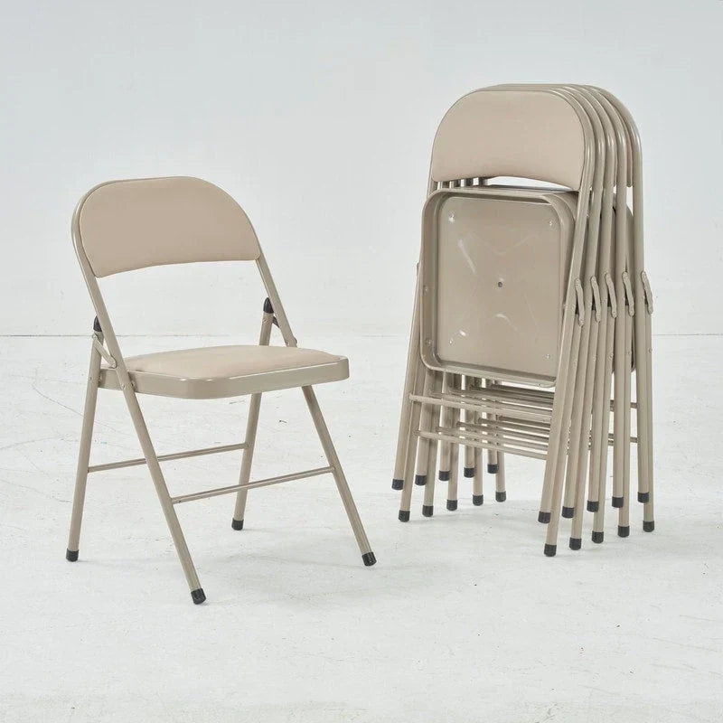 Chaises pliables élégantes en fer et PVC pour congrès et exposition, blanc