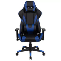 Chaise de jeu ergonomique Emma et Oliver Racing avec dossier entièrement inclinable en cuir synthétique rouge
