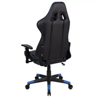 Chaise de jeu ergonomique Emma et Oliver Racing avec dossier entièrement inclinable en cuir synthétique rouge