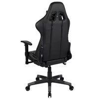 Chaise de jeu ergonomique Emma et Oliver Racing avec dossier entièrement inclinable en cuir synthétique rouge
