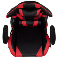 Chaise de jeu ergonomique Emma et Oliver Racing avec dossier entièrement inclinable en cuir synthétique rouge