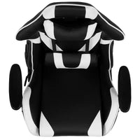 Chaise de jeu ergonomique Emma and Oliver Racing avec dossier inclinable et repose-pieds en similicuir rouge
