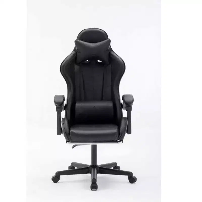 MPM Chaise de jeu ergonomique à hauteur réglable, chaise pivotante avec appui-tête et support lombaire, capacité de 250 lbs, pour travail, études et jeu