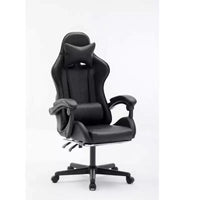MPM Chaise de jeu ergonomique à hauteur réglable, chaise pivotante avec appui-tête et support lombaire, capacité de 250 lbs, pour travail, études et jeu