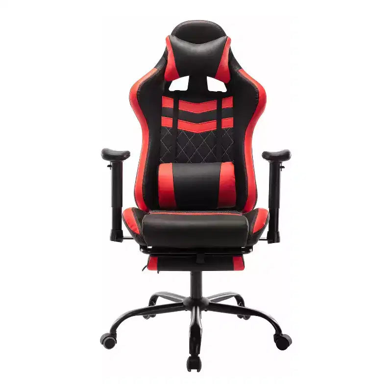 Chaise gaming de course 24/7 Shop At Home Finn avec coussin réglable et support de jambes