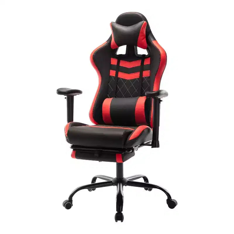Chaise gaming de course 24/7 Shop At Home Finn avec coussin réglable et support de jambes