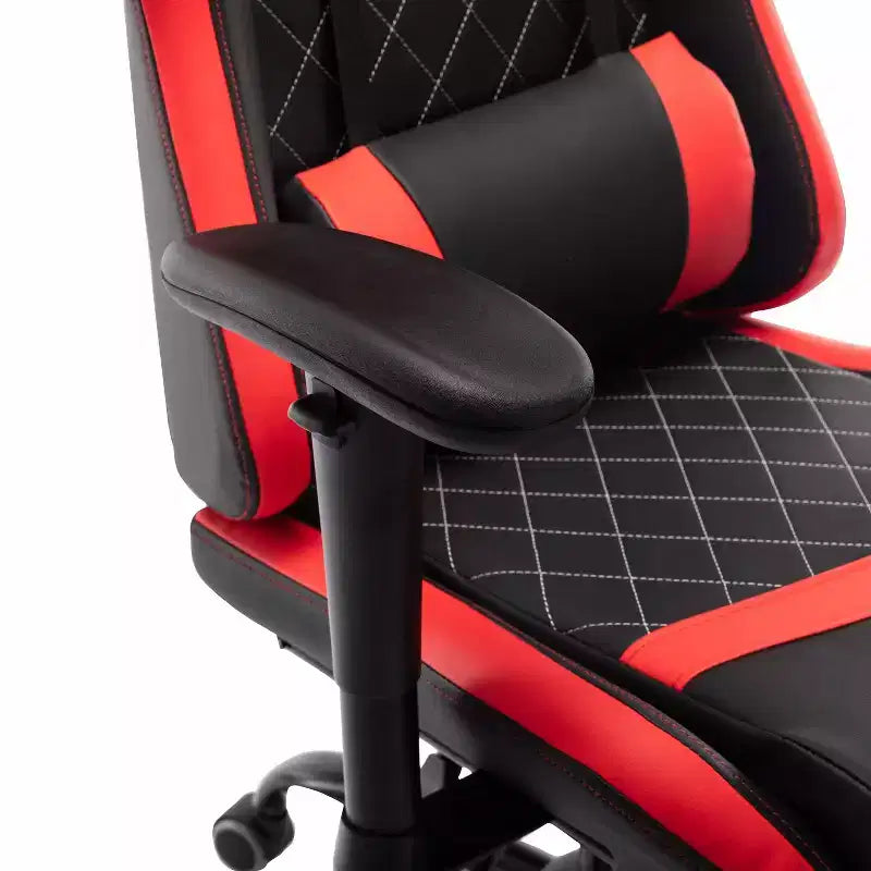 Chaise gaming de course 24/7 Shop At Home Finn avec coussin réglable et support de jambes