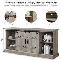 Meuble TV cheminée style ferme, meuble multimédia, console média