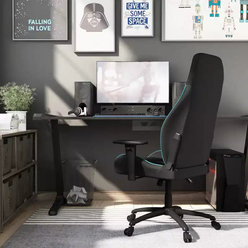 Chaise gaming 24/7 Shop At Home Ansar en similicuir à surpiqûres losange
