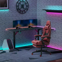Vinsetto Chaise de jeu racing en cuir PU Diamond, chaise de bureau gamer à dossier haut, fauteuil inclinable pivotant avec repose-pieds, support lombaire, hauteur réglable
