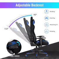 Chaise gaming Costway pivotante réglable pour ordinateur avec lumières LED et télécommande