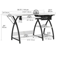 Bureau de couture Comet Plus avec ou sans grilles sur le dessus pour la coupe