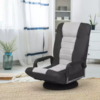 Chaise gaming de sol pivotante à 360° Costway avec dossier pliable et réglable