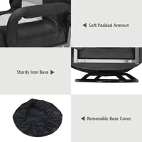 Chaise gaming de sol pivotante à 360° Costway avec dossier pliable et réglable