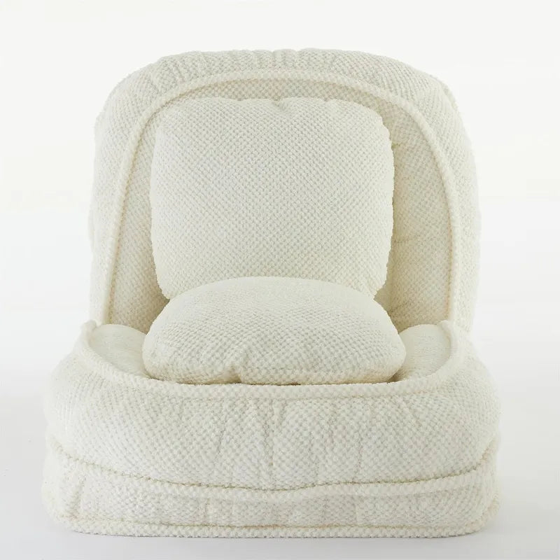 Canapé moelleux, 5 positions réglables, assise, sommeil, pliage, adapté à la chambre ou au salon