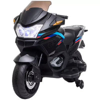 Aosom Moto pour enfants avec roulettes d'apprentissage, jouet à enfourcher au design moteur rugissant pour les 3-8 ans, mini moto haute adhérence avec lumière et musique