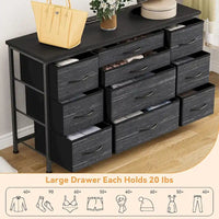 Commode de chambre avec 10 grands tiroirs pour meuble TV long 55 - 55 pouces