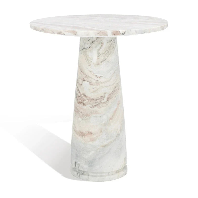 SAFAVIEH Couture Ghicu table d'appoint ronde haute en marbre - 22 po L x 21 po P x 24 po H - 21Lx21Px24H