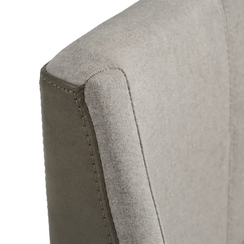 Modrest Fairview Tabouret de comptoir contemporain gris et laiton