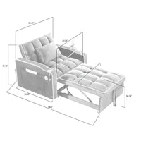 Fauteuil-lit convertible réglable, lit d'appoint escamotable