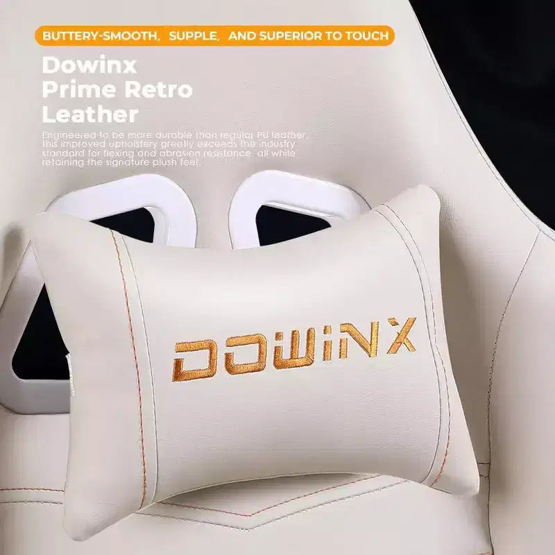 Chaise gaming réglable avec soutien lombaire de massage et repose-pieds rétractable - Dowinx