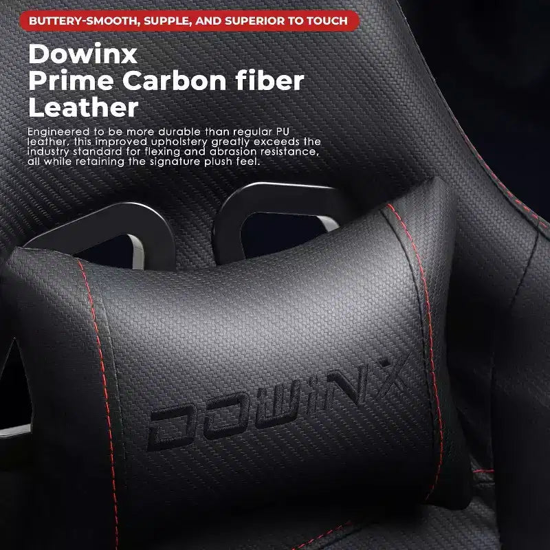Chaise gaming réglable avec soutien lombaire de massage et repose-pieds rétractable - Dowinx