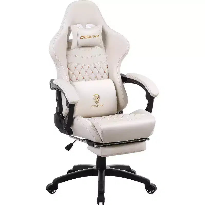 Chaise gaming réglable avec soutien lombaire de massage et repose-pieds rétractable - Dowinx