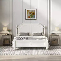 Garvee table de chevet polyvalente moderne, table d'appoint pour chambre, chambre de bébé, salon, avec tiroir de rangement, assemblage facile, gris