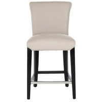 Tabouret de comptoir en similicuir noir Jenelle de SAFAVIEH - 18,7 L x 23 P x 36,4 H - 19Lx23Px36H