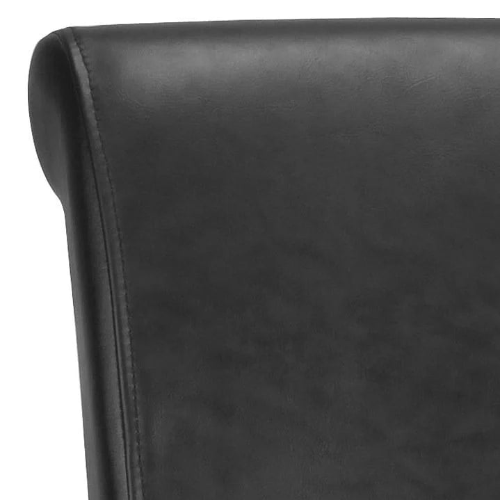 Tabouret de comptoir en similicuir noir Jenelle de SAFAVIEH - 18,7 L x 23 P x 36,4 H - 19Lx23Px36H