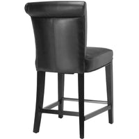 Tabouret de comptoir en similicuir noir Jenelle de SAFAVIEH - 18,7 L x 23 P x 36,4 H - 19Lx23Px36H