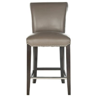 Tabouret de comptoir en similicuir noir Jenelle de SAFAVIEH - 18,7 L x 23 P x 36,4 H - 19Lx23Px36H