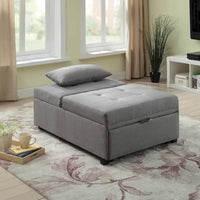 Fauteuil Futon Convertible Capitonné Contemporain en Tissu Jave par Furniture of America
