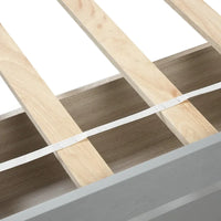 Lit plateforme coffre en bois avec tiroirs, taille Twin