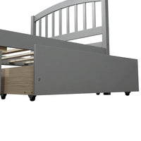 Lit plateforme coffre en bois avec tiroirs, taille Twin