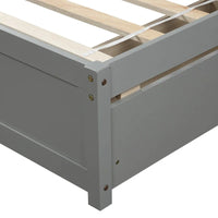 Lit plateforme coffre en bois avec tiroirs, taille Twin