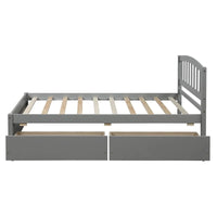 Lit plateforme coffre en bois avec tiroirs, taille Twin
