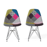 Fauteuil en tissu patchwork Wilmette par Christopher Knight Home (lot de 2) - N/A