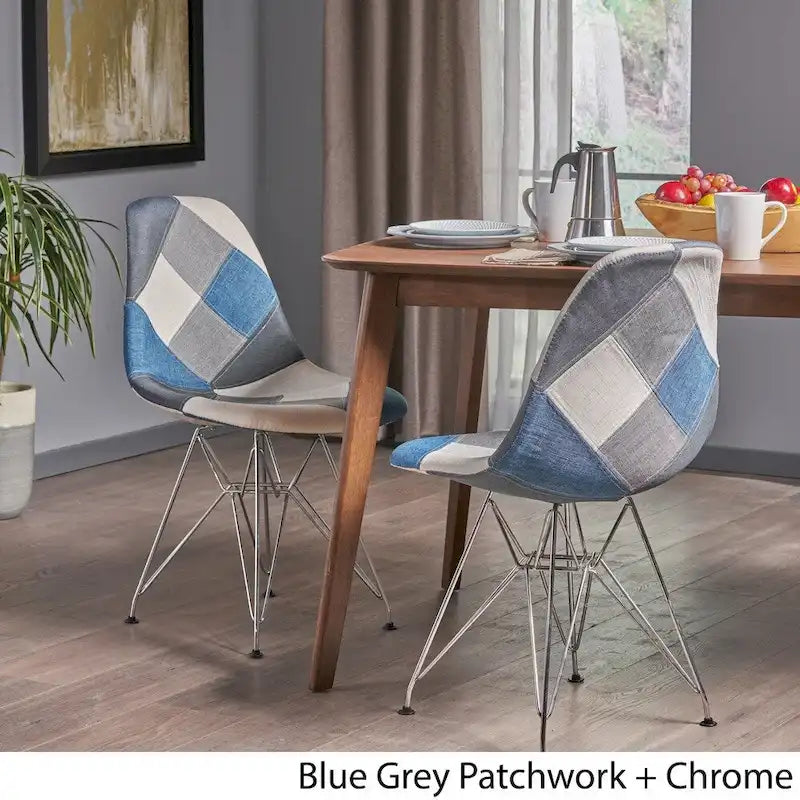 Fauteuil en tissu patchwork Wilmette par Christopher Knight Home (lot de 2) - N/A