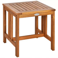 Costway Ensemble bistro à bascule 3 pièces en bois d'acacia avec table basse et coussins pour pelouse