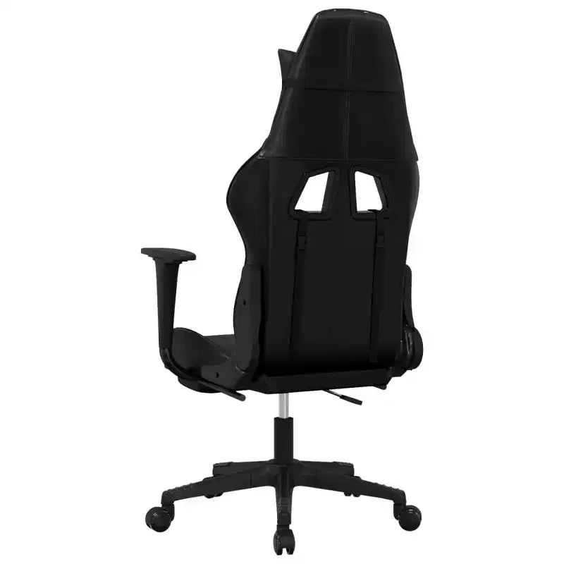 Chaise gaming de massage vidaXL avec repose-pieds, noir, similicuir
