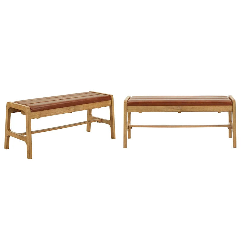 Banc Cesis scandinave moderne finition chêne clair