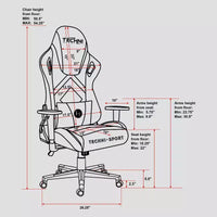 Chaise gaming en velours à mousse à mémoire de forme - Techni Sport