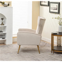 Fauteuil en velours à accoudoirs carrés Kaleigh 27.6W