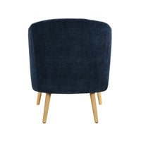 Fauteuil d'appoint en velours côtelé Quilla de Porthos Home avec pieds en bois d'hévéa